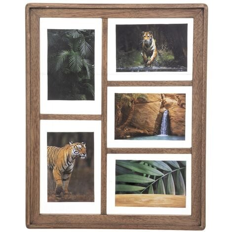 Conjunto de 5 marcos de fotos bagre, marco de fotos de madera marco de la  pared