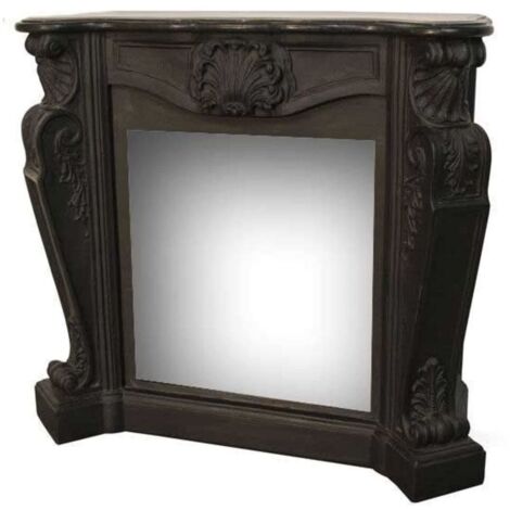 Marco negro para chimenea clásica cm 121x51x112,3 Xaralyn - black