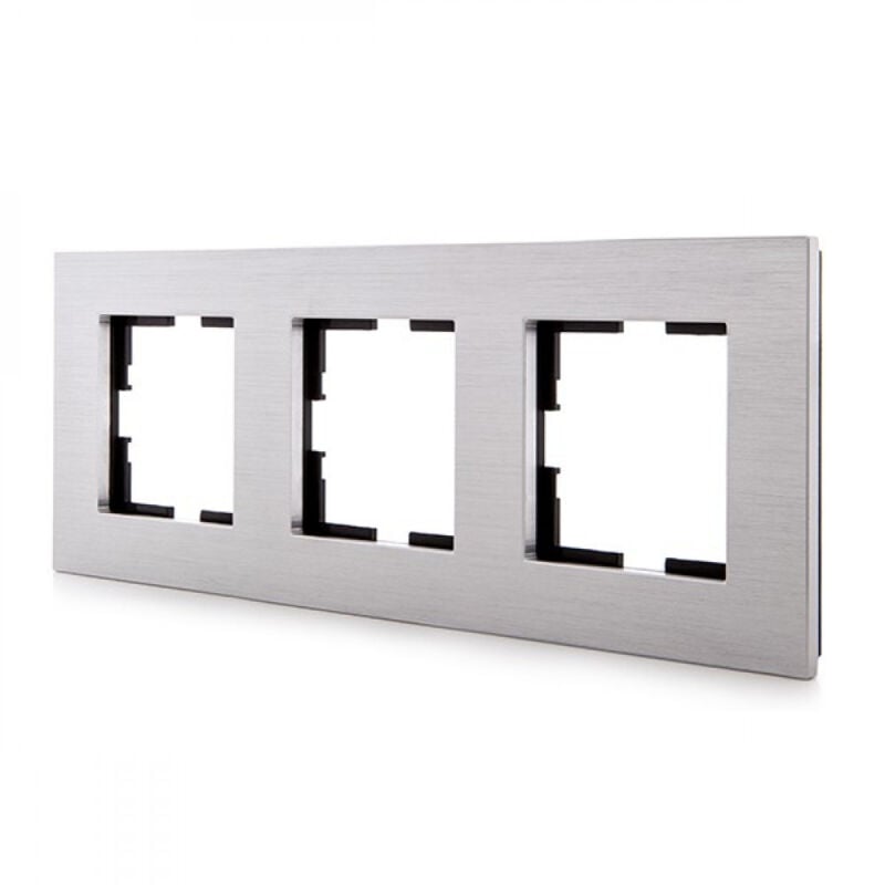 

Marco Panasonic Novella 3 Elementos Horizontal-Vertical, Aluminio Eloxal Plata (Compatible Mecanismo Karre) (GH-VK92182323)