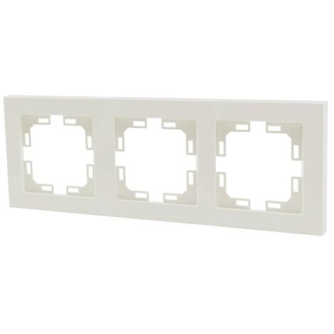 Marco para 3 elementos empotrable blanco GSC