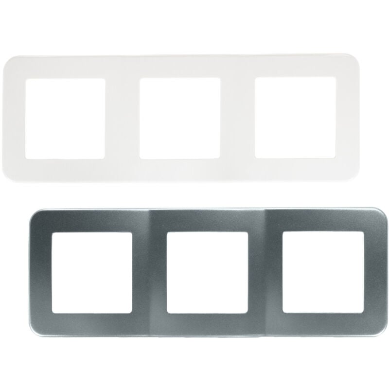 

Marco PC 3 Módulos para Mecanismos Classic Gris. - Gris
