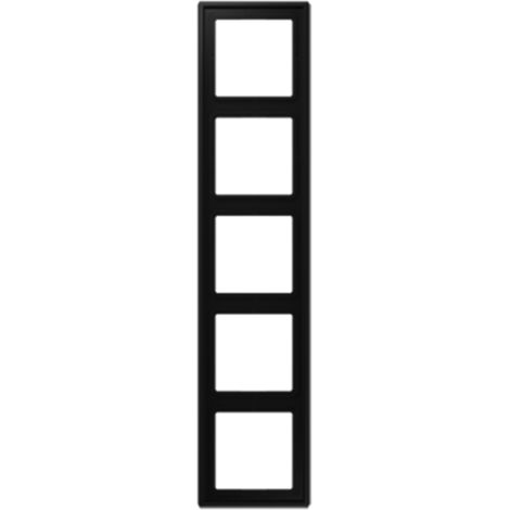 Marco quintuple 81x365mm serie LS990 JUNG LS985SWM Negro mate