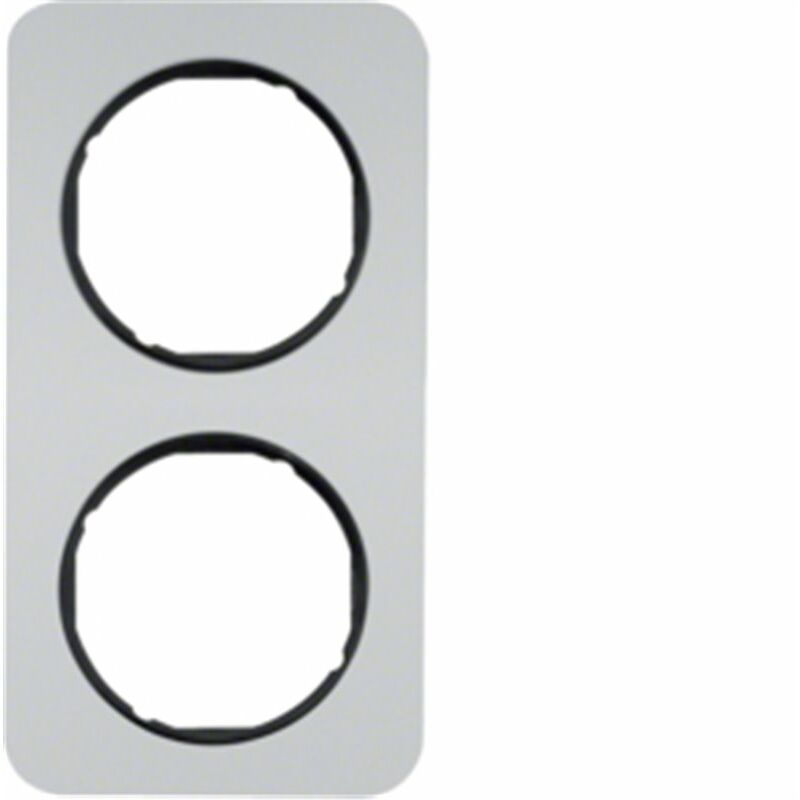 

Marco 2 elementos Berker By 10122184 serie R1 Aluminio Negro - Hager