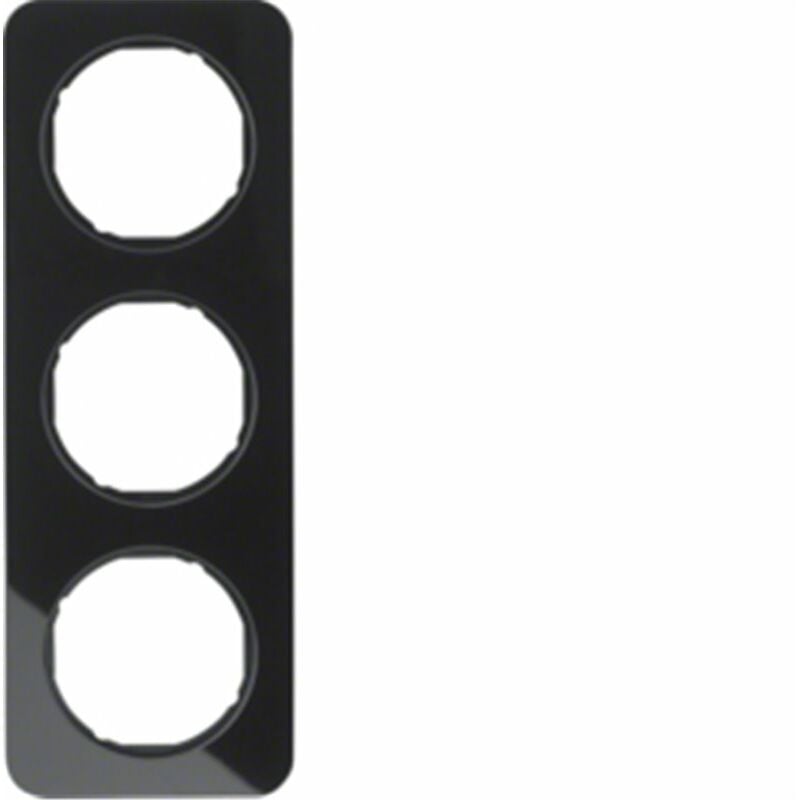 

Marco 3 elementos Berker By 10132116 serie R1 Cristal Negro - Hager