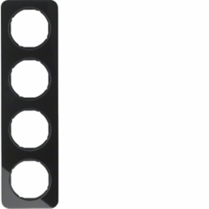 

Marco 4 elementos Berker By 10142116 serie R1 Cristal Negro - Hager