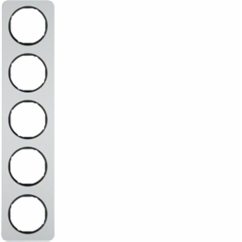 

Marco 5 elementos Berker By 10152184 serie R1 Aluminio Negro - Hager