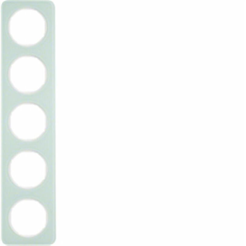

Marco 5 elementos Berker By Hager 10152109 serie R1 Cristal Blanco