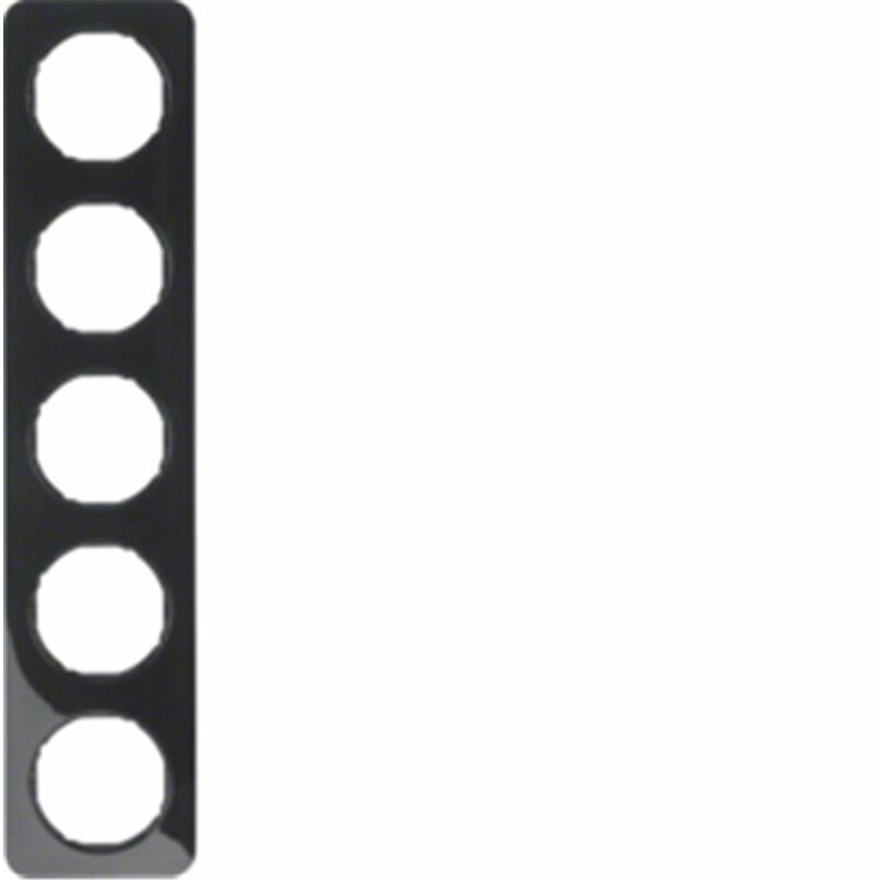

Marco 5 elementos Berker By Hager 10152145 serie R1 Negro Brillo