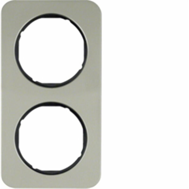 

Marco 2 elementos Berker By 10122104 serie R1 Acero Negro - Hager