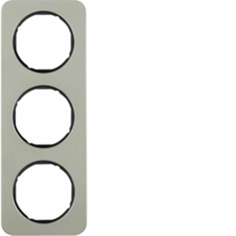 

Marco 3 elementos Berker By 10132104 serie R1 Acero Negro - Hager