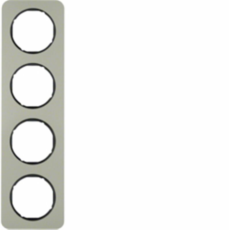 

Marco 4 elementos Berker By 10142104 serie R1 Acero Negro - Hager