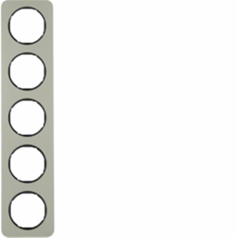 

Marco 5 elementos Berker By 10152104 serie R1 Acero Negro - Hager
