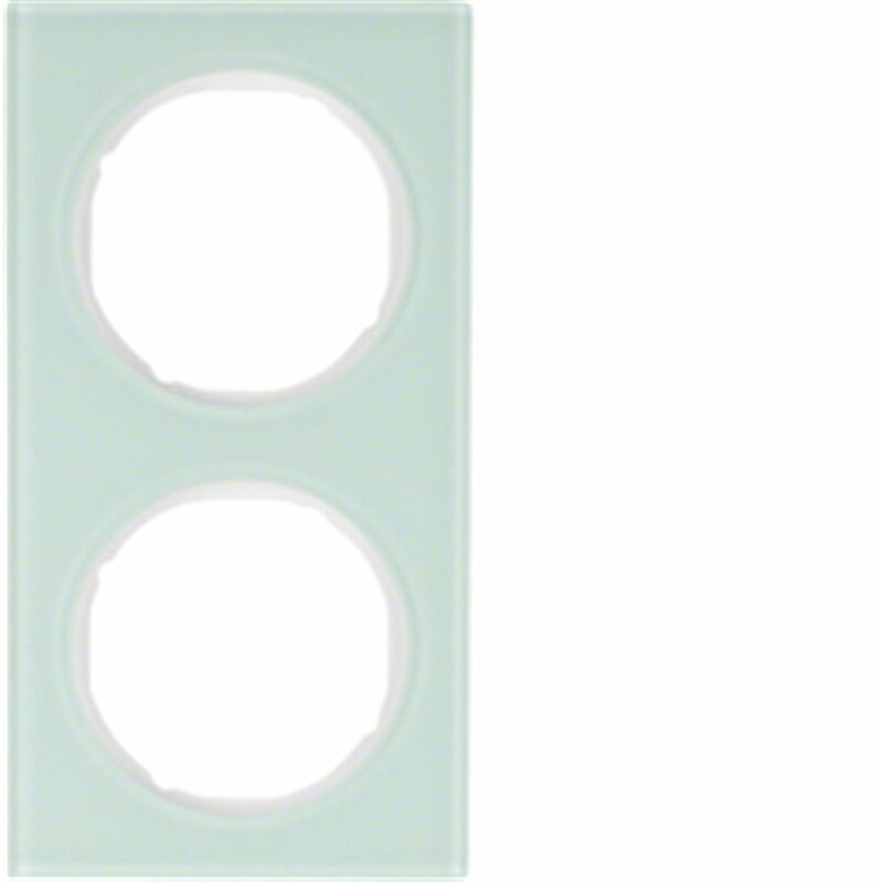 

Marco 2 elementos Berker By 10122209 serie R3 Cristal Blanco Brillo - Hager