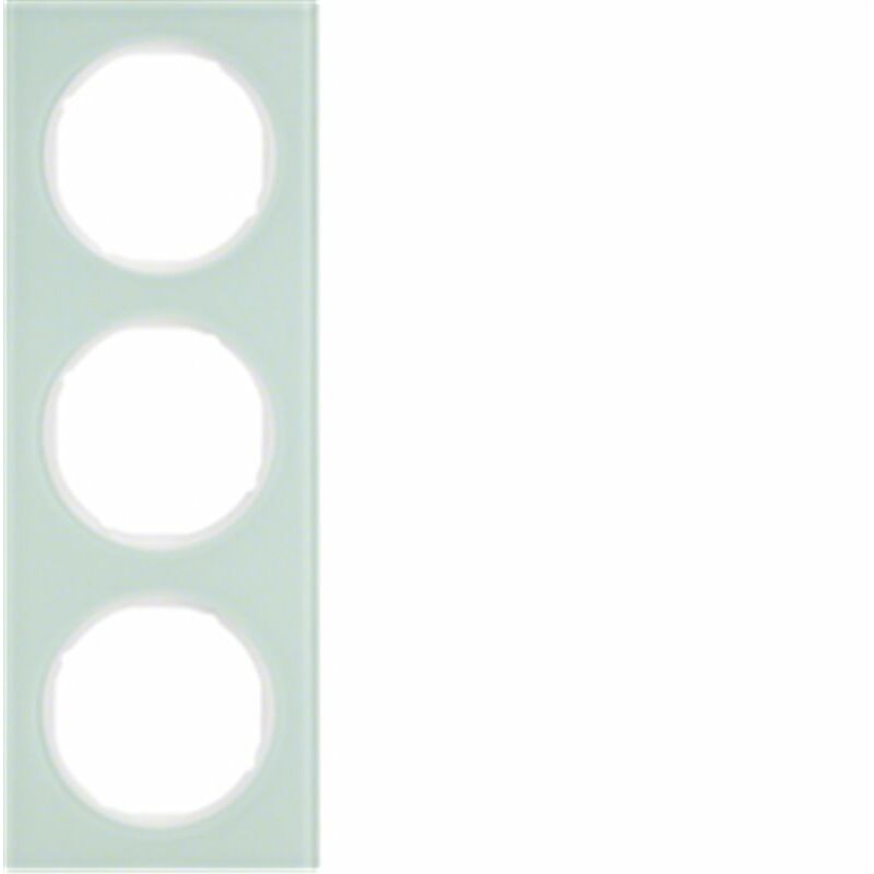 

Marco 3 elementos Berker By 10132209 serie R3 Cristal Blanco Brillo - Hager