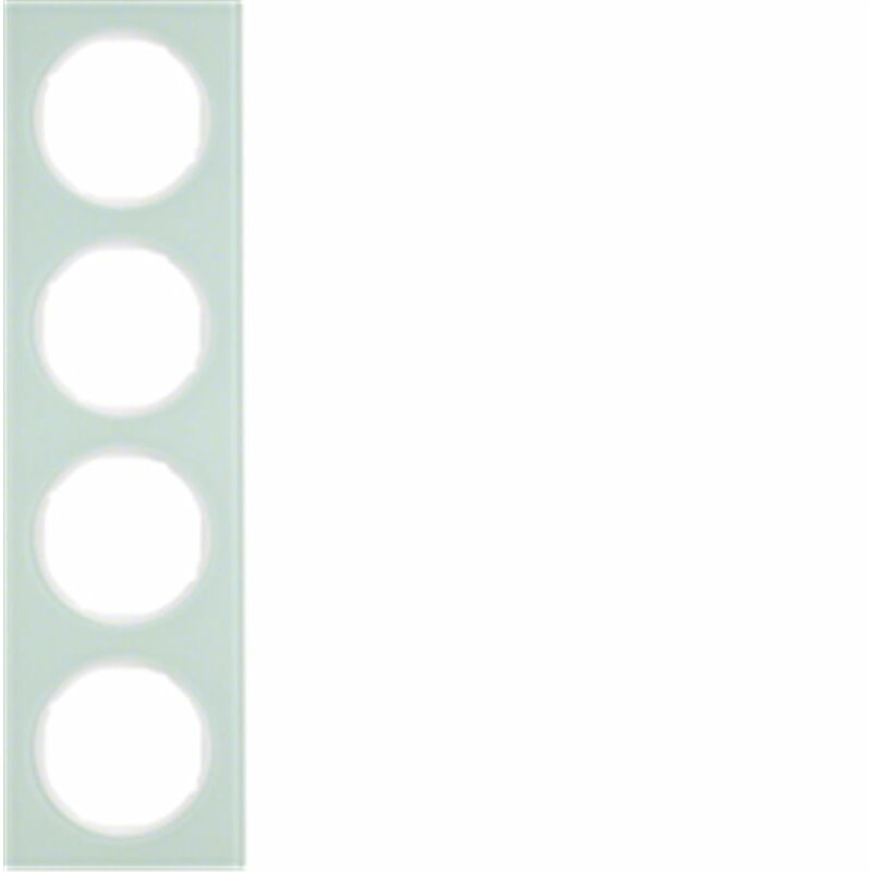 

Marco 4 elementos Berker By 10142209 serie R3 Cristal Blanco Brillo - Hager