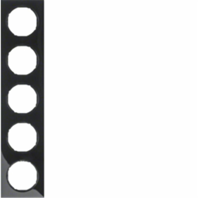 

Marco 5 elementos Berker By 10152245 serie R3 Negro Brillo - Hager