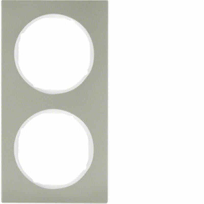 

Marco 2 elementos Berker By 10122214 serie R3 Acero Blanco Brillo - Hager
