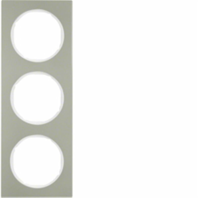 

Marco 3 elementos Berker By 10132214 serie R3 Acero Blanco Brillo - Hager