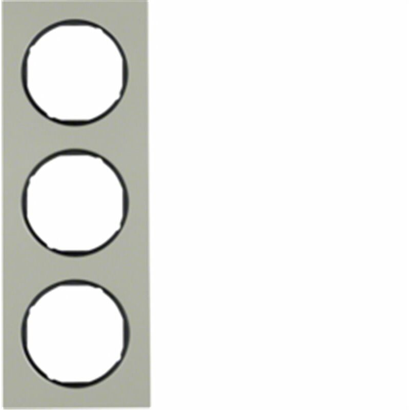 

Marco 3 elementos Berker By 10132204 serie R3 Acero Negro - Hager