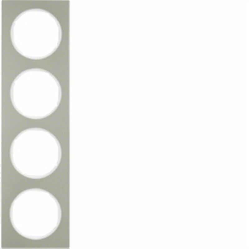 

Marco 4 elementos Berker By 10142214 serie R3 Acero Blanco Brillo - Hager