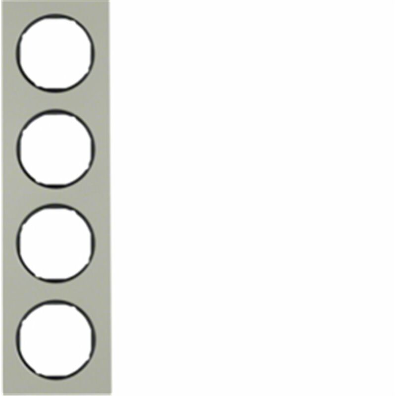 

Marco 4 elementos Berker By 10142204 serie R3 Acero Negro - Hager