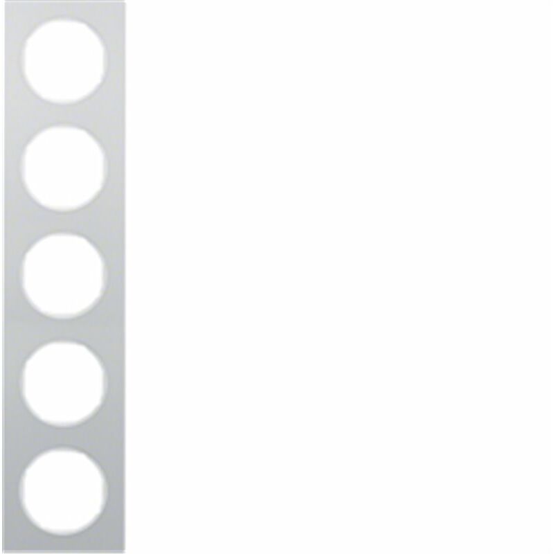 

Marco 5 elementos Berker By Hager 10152274 serie R3 Aluminio Blanco