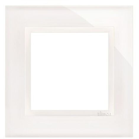 Marco simple Nature-Glass, BLANCO PERLA, IP20/IP44 (IP44 - usar junta DUN1), SIMON54 NATURE