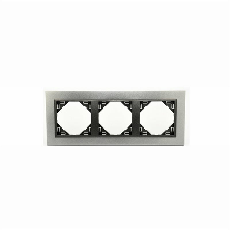 

Marco Triple Logus Aluminio/Gris