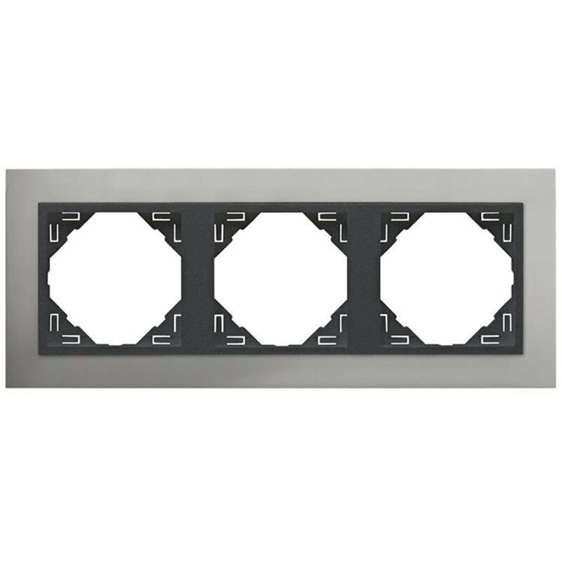 

Marco Triple Logus Aluminio/Gris