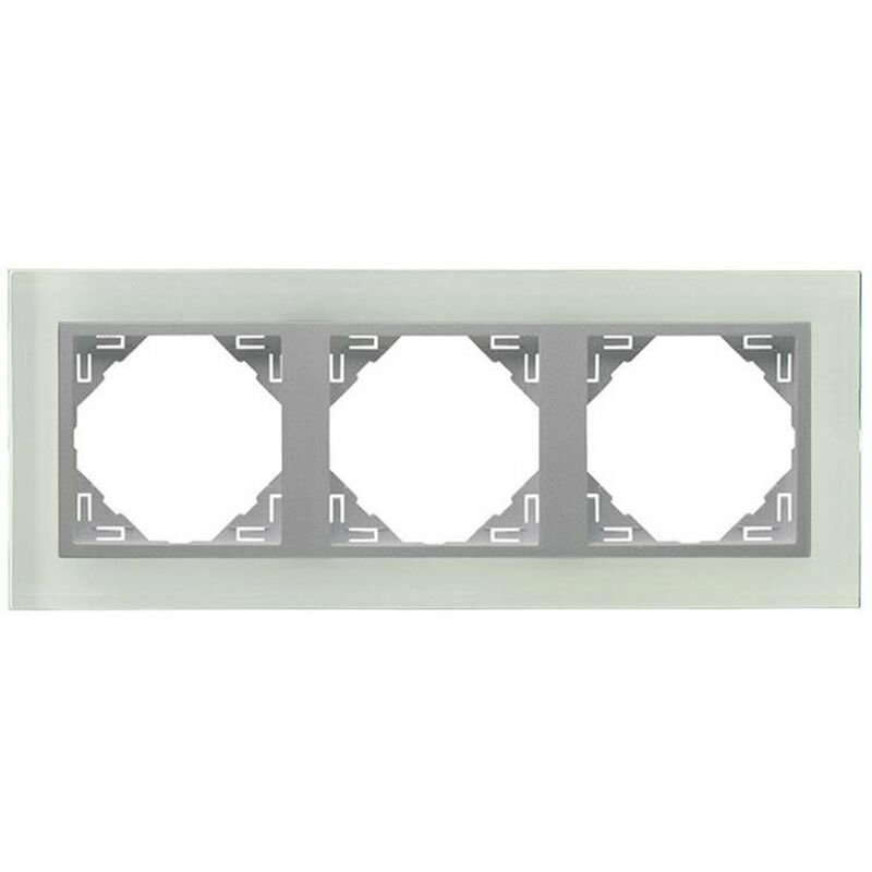 

Marco Triple Logus Cristal/Aluminio