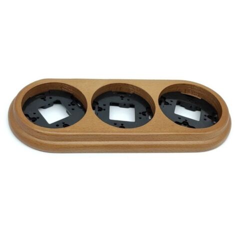 Marco Triple Superficie de Madera