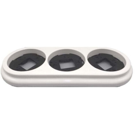 Marco Triple Superficie de Porcelana Blanca