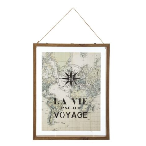 Marco 'Voyage' de cristal de 38 x 48 cm - Atmosphera créateur d'intérieur