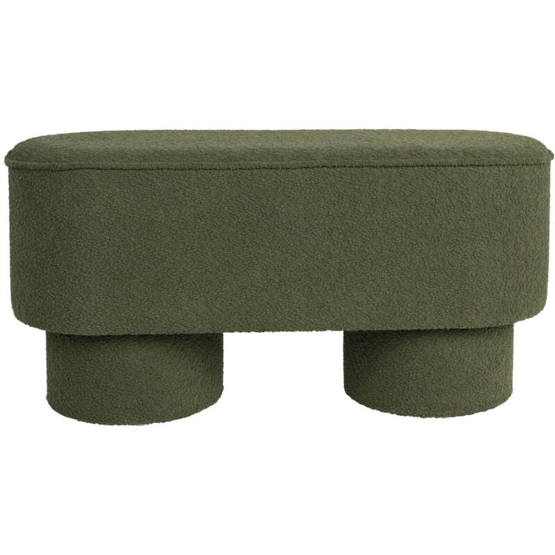 Banc, Banc en tissu bouclé Marcos, Boite à design Vert en Fabric, boite a design