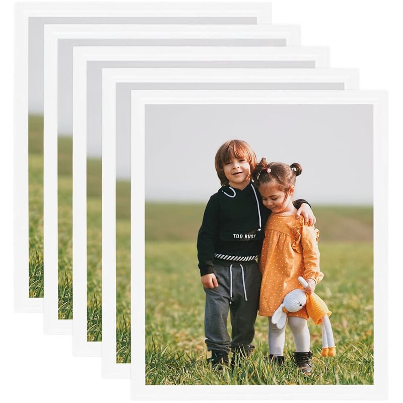 

Marcos de foto collage de pared/mesa 5 uds blanco MDF 40x50 cm