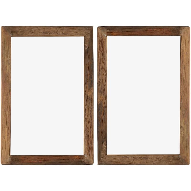 

Marcos de fotos 2 uds madera maciza reciclada y vidrio 50x70 cm