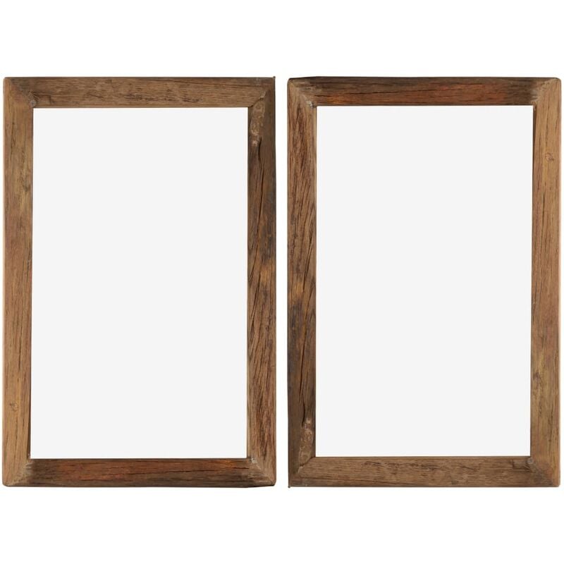 

vidaXL Marcos de Fotos 2 Unidades Madera Maciza Reciclada y Vidrio 50x70 cm - Marrón