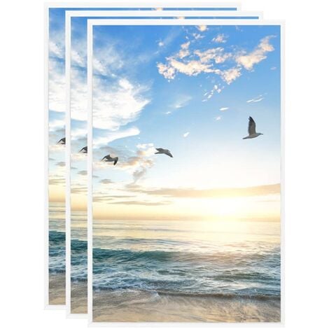 Marcos de fotos collage de mesa 3 uds blanco MDF 10x15 cm vidaXL