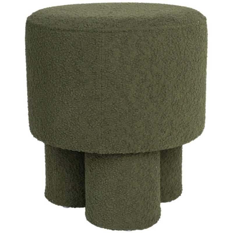 Tabouret rond en tissu bouclette ø40cm - marcos - Boite à design