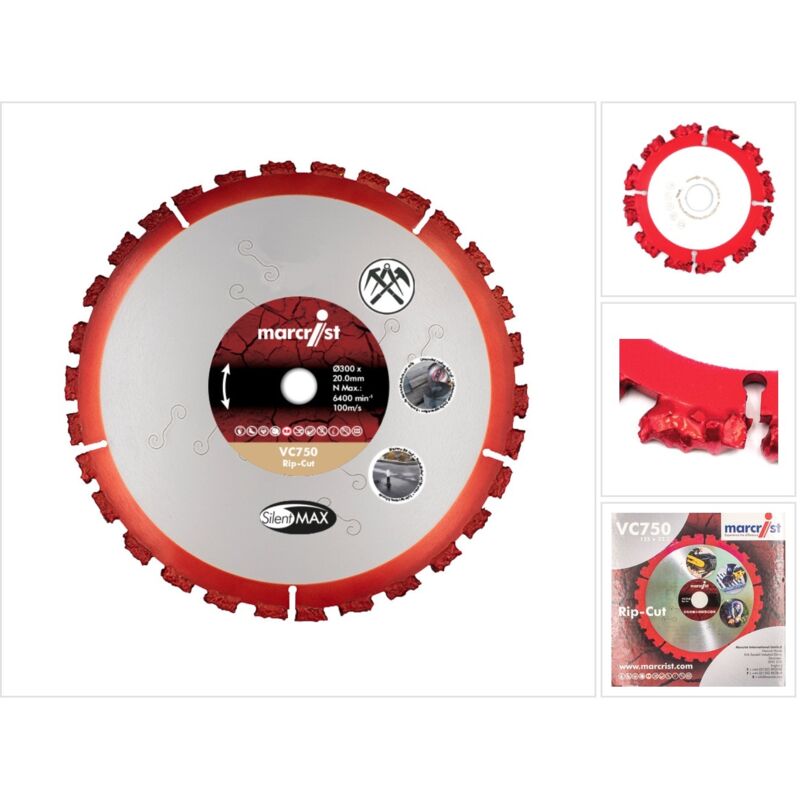 MARCRIST Diamant-Trennscheibe VC750 Rip-Cut 230 x 22,2 mm - 528