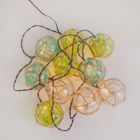 NEWGARDEN BE HAPPY! MARE dekorative Weihnachtsbeleuchtung. Hergestellt aus Naturfasern und Kunststoff. Länge 330 cm und warmes LED-Licht. Hergestellt in Spanien