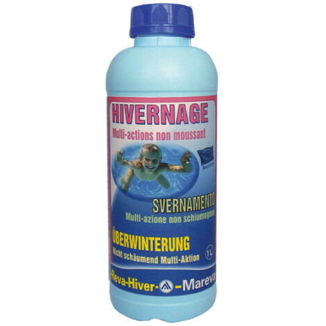 Mareva – Produit hivernage anti-calcaire concentré 1 L – Prévention algues et tartre – Compatible tous traitements – 150067U