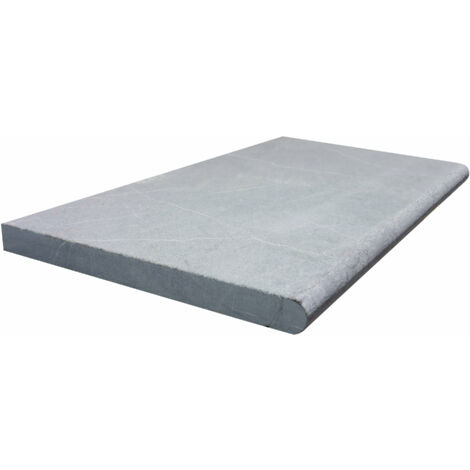 Margelle 3cm Pierre Marbrière - Royal Grey - Sablé Brossé - 33x61x3cm BR - Vendu à la pièce