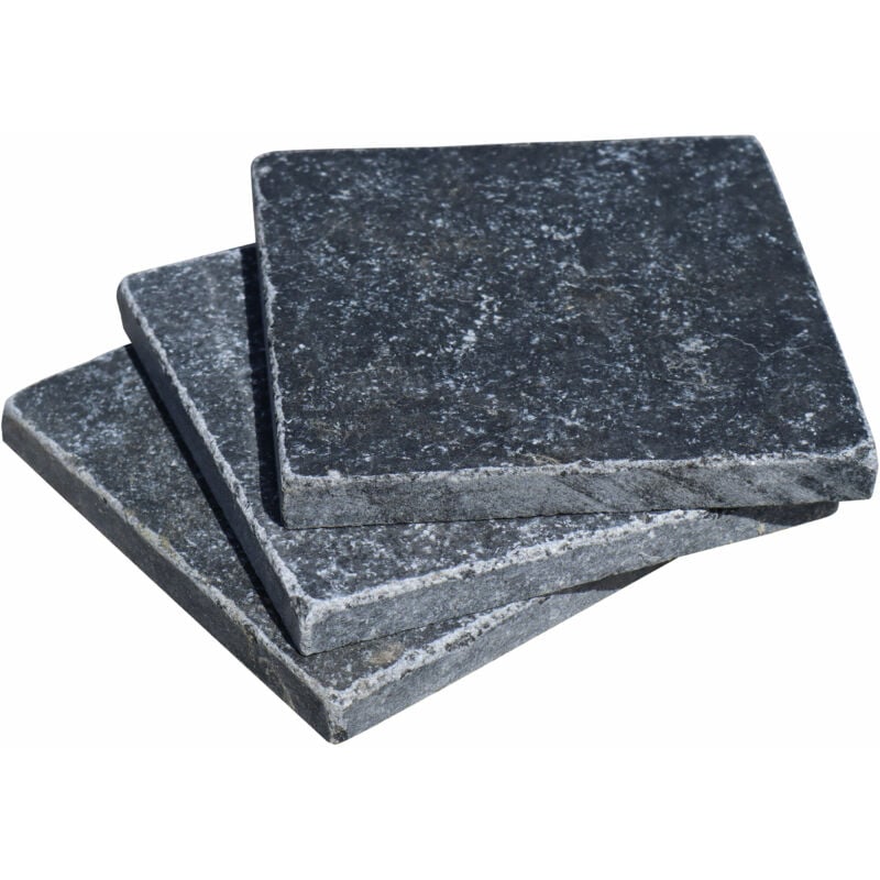 Stone By Stone - Margelle 5cm Marbre Bluestone - Bleu - 33x61x5cm Bord Droit - Vieilli - Vendu à l'unité