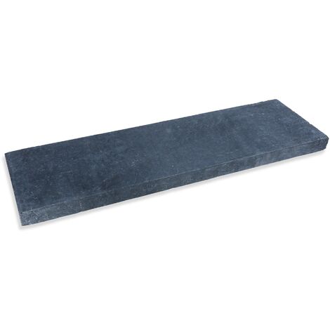 Margelle de piscine en pierre naturelle bleue – Dimensions 100x30x5 cm – Bord droit – Finition vieillie pour extérieur