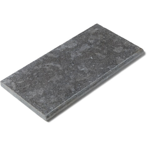 Margelle de piscine en pierre naturelle Sinai – 60x30x3 cm – Bord rond gris – Finition vieillie pour extérieur