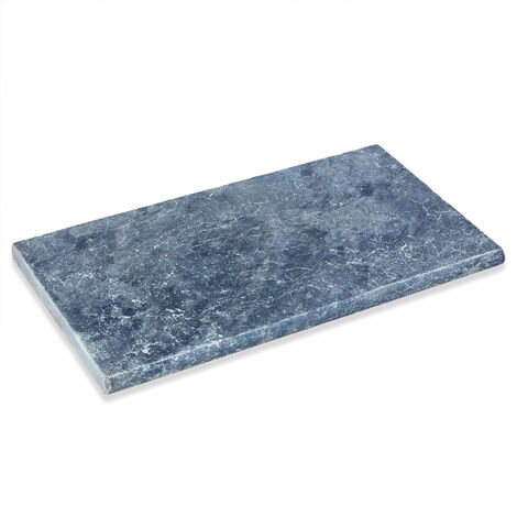 Margelle de piscine Pierre Naturelle Adana - 61x33x3 cm - Bord rond - Gris Bleu