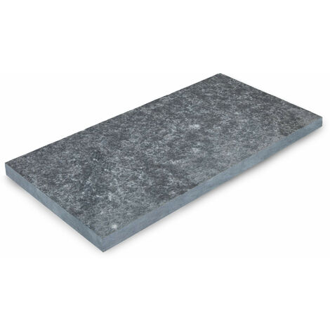 Margelle de piscine Pierre Naturelle Irish flammé - 60x30x3 cm - Bord droit - Bleu