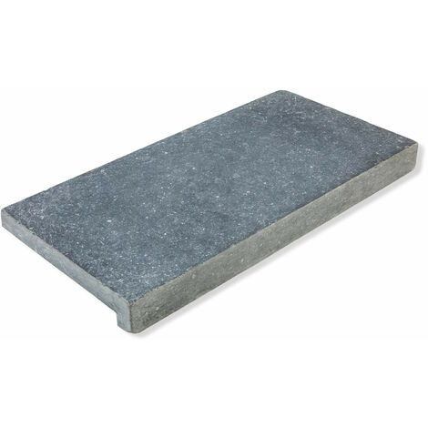 Margelle de piscine Pierre Naturelle Irish vieilli - 60x30x3-5 cm - Bord retombée - Bleu
