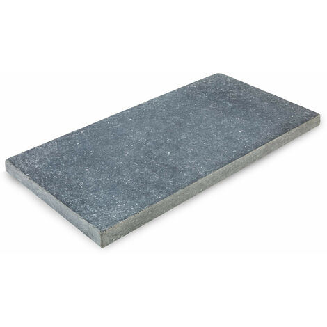 Margelle de piscine Pierre Naturelle Irish vieilli - 60x30x3 cm - Bord droit - Bleu